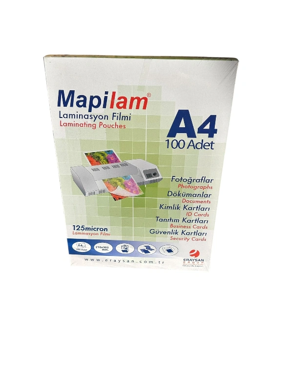 LAMİNASYON 125MİCRON 100LÜ PAKET